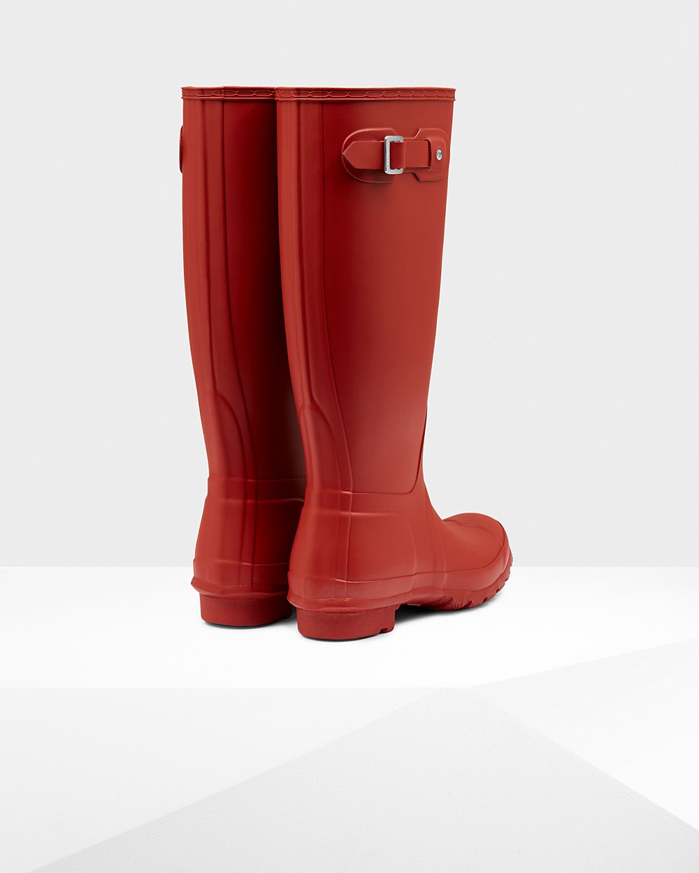 Womens Hunter Original - Tall Rain Boots Red - 0174-BVKUP